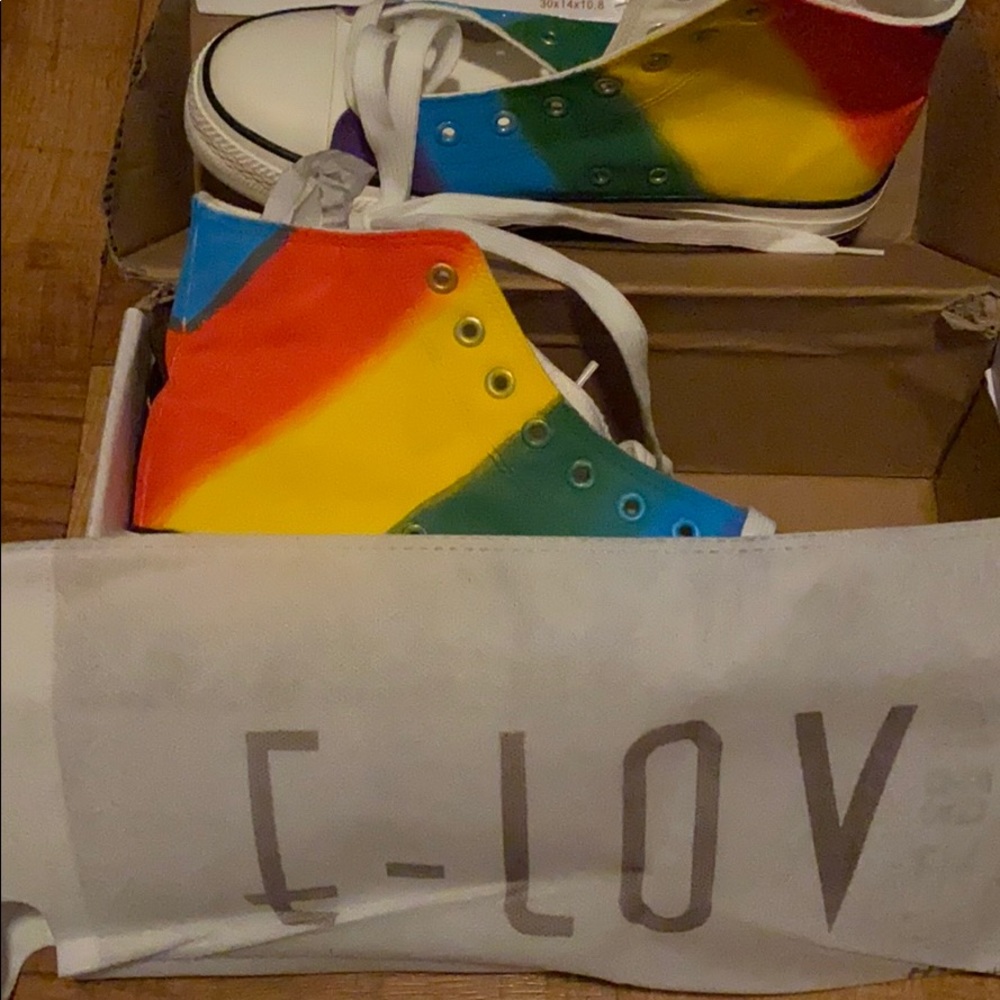 Multi color high tops